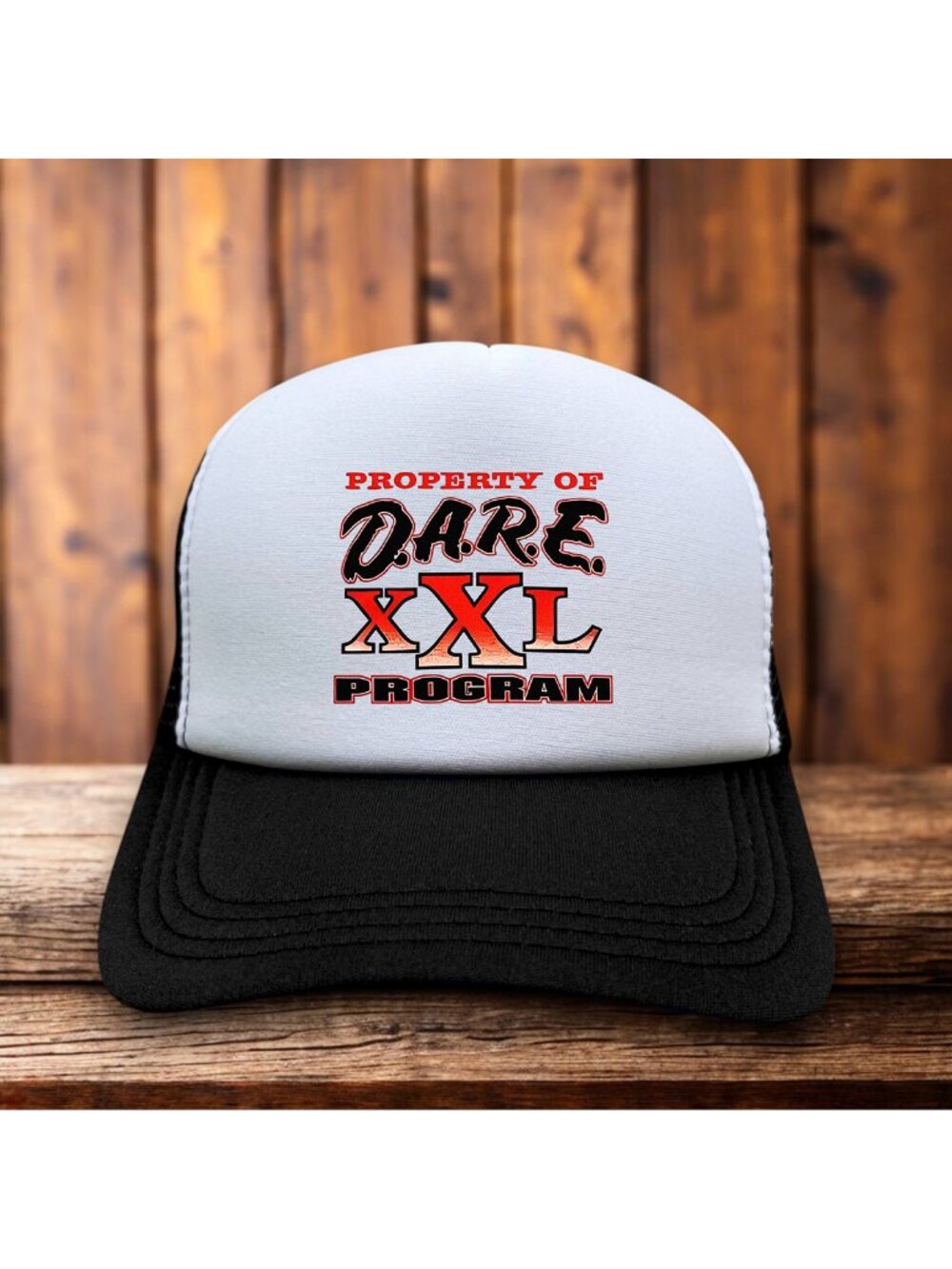 D.A.R.E. XXL Program Anti-Drug Mens Trucker Hat Black Rare 90s Y2K Logo Cap